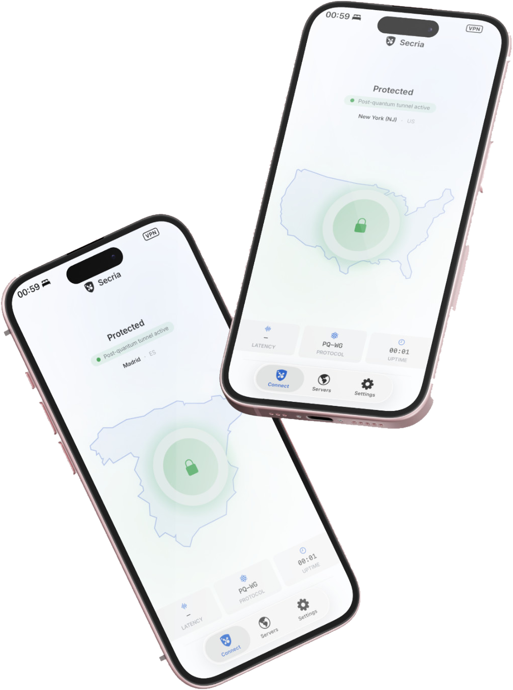 Secria VPN: post-quantum tunnel active on mobile